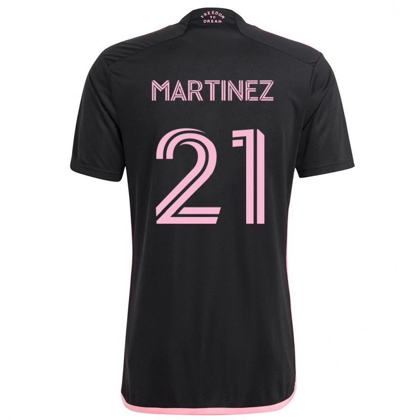 Niño Fútbol Camiseta Derrek Martinez #21 Negro 2ª Equipación 2024/25 Argentina