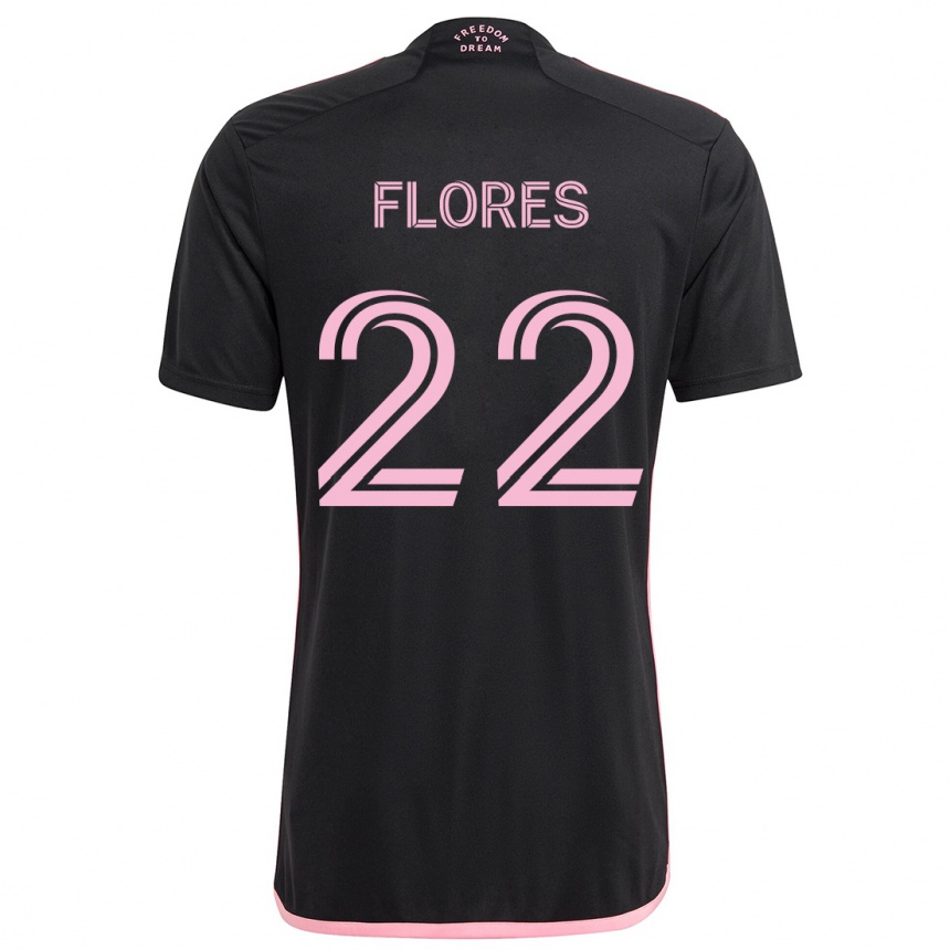 Niño Fútbol Camiseta Alejandro Flores #22 Negro 2ª Equipación 2024/25 Argentina