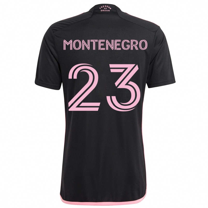 Niño Fútbol Camiseta Ricardo Montenegro #23 Negro 2ª Equipación 2024/25 Argentina