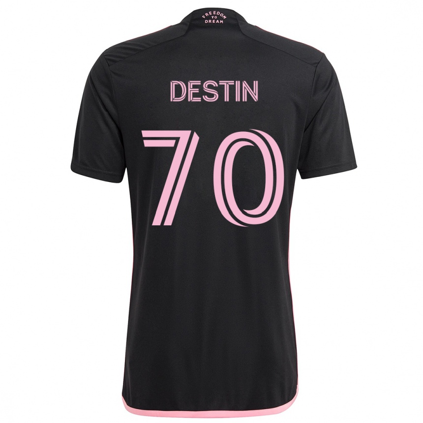 Niño Fútbol Camiseta Bryan Destin #70 Negro 2ª Equipación 2024/25 Argentina