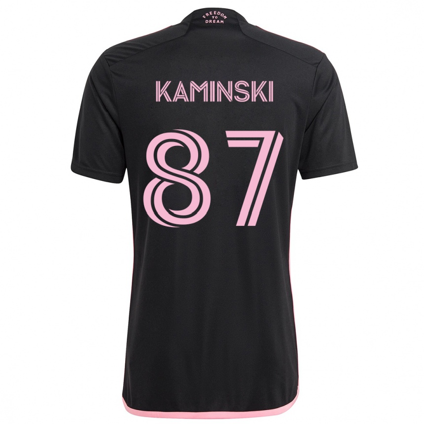 Niño Fútbol Camiseta Brett Kaminski #87 Negro 2ª Equipación 2024/25 Argentina