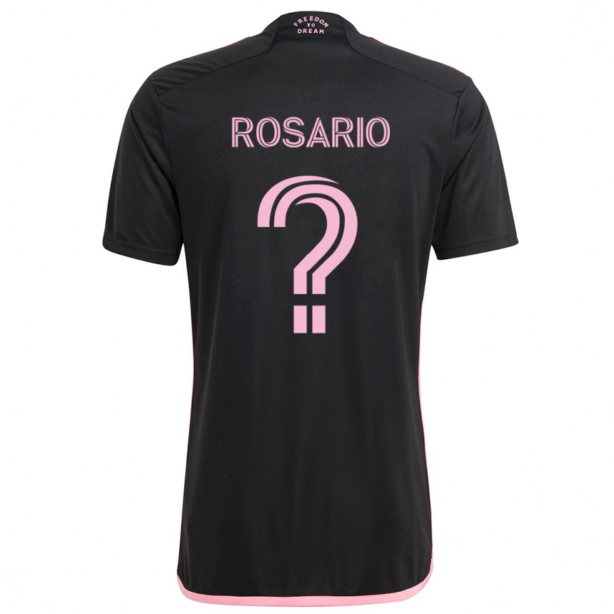 Niño Fútbol Camiseta Adrian Rosario #0 Negro 2ª Equipación 2024/25 Argentina