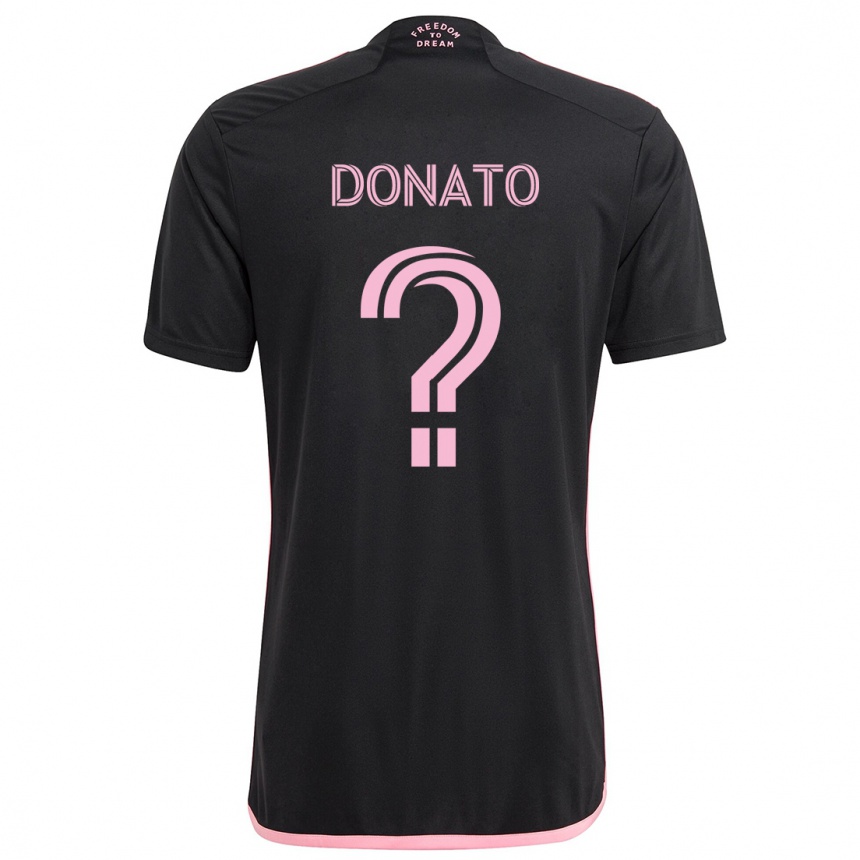 Niño Fútbol Camiseta Benjamin Donato #0 Negro 2ª Equipación 2024/25 Argentina