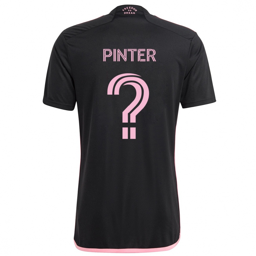 Niño Fútbol Camiseta Daniel Pinter #0 Negro 2ª Equipación 2024/25 Argentina