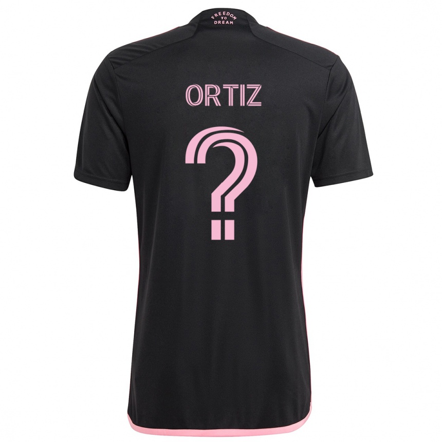 Niño Fútbol Camiseta Cristian Ortiz #0 Negro 2ª Equipación 2024/25 Argentina