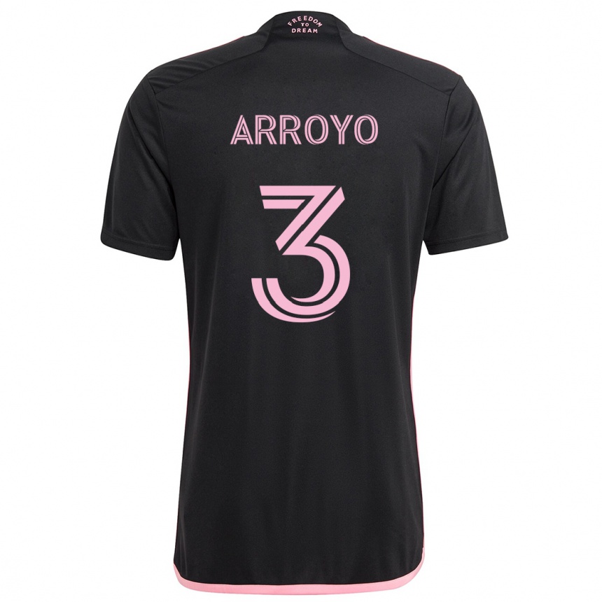 Niño Fútbol Camiseta Dixon Arroyo #3 Negro 2ª Equipación 2024/25 Argentina