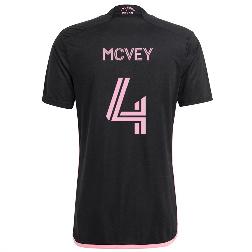 Niño Fútbol Camiseta Christopher Mcvey #4 Negro 2ª Equipación 2024/25 Argentina