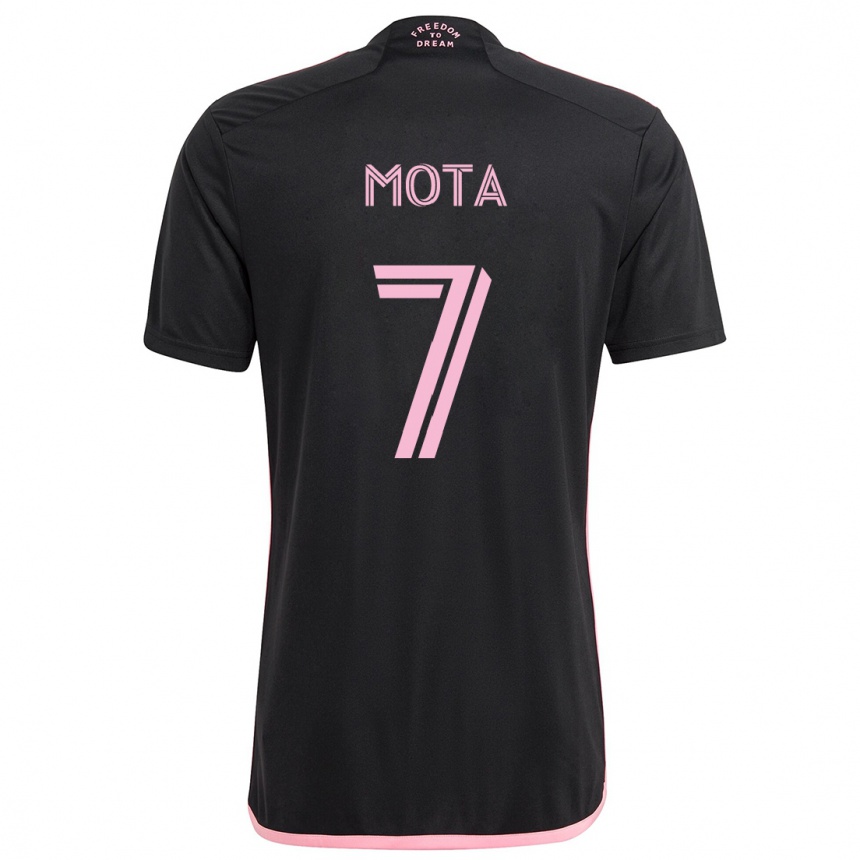 Niño Fútbol Camiseta Jean Mota #7 Negro 2ª Equipación 2024/25 Argentina