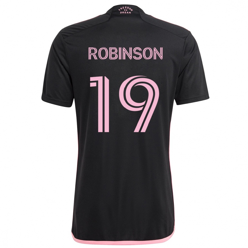 Niño Fútbol Camiseta Robbie Robinson #19 Negro 2ª Equipación 2024/25 Argentina