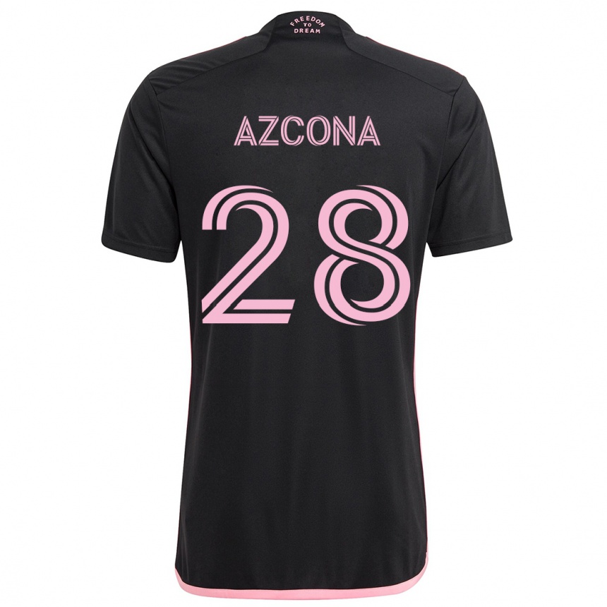 Niño Fútbol Camiseta Edison Azcona #28 Negro 2ª Equipación 2024/25 Argentina