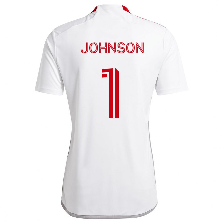 Niño Fútbol Camiseta Sean Johnson #1 Blanco Rojo 2ª Equipación 2024/25 Argentina