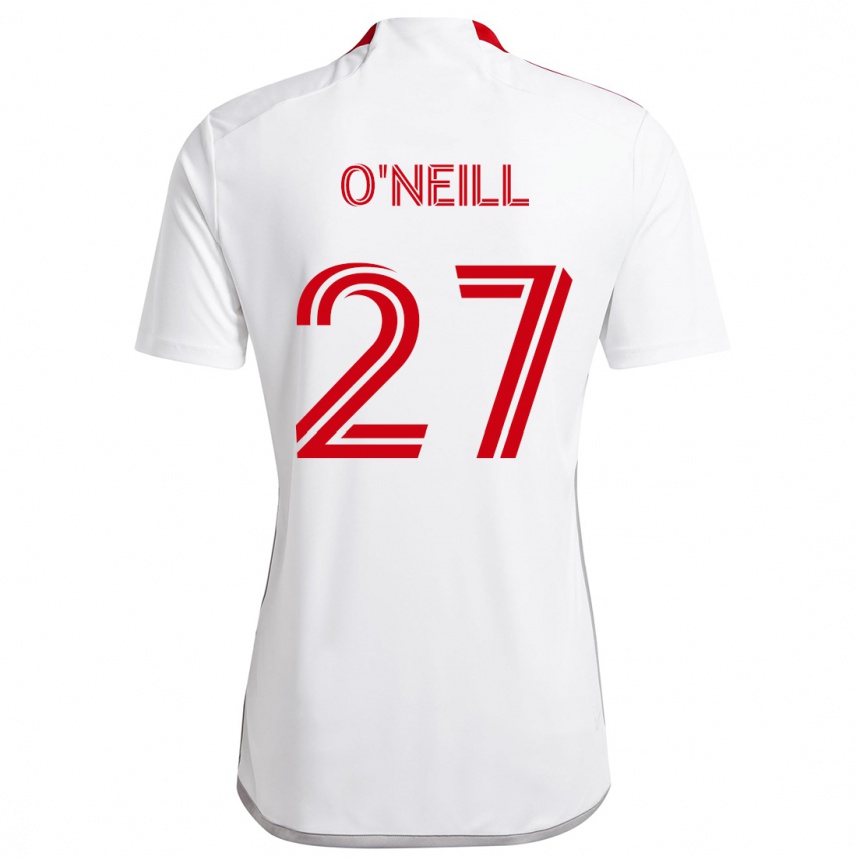 Niño Fútbol Camiseta Shane O'neill #27 Blanco Rojo 2ª Equipación 2024/25 Argentina