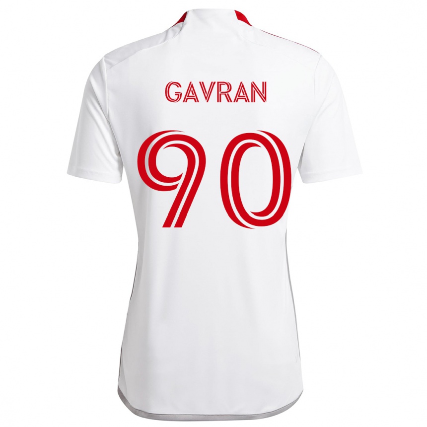 Niño Fútbol Camiseta Luka Gavran #90 Blanco Rojo 2ª Equipación 2024/25 Argentina