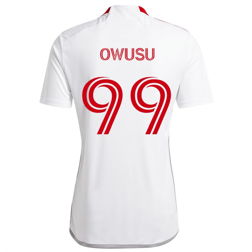 Niño Fútbol Camiseta Prince Osei Owusu #99 Blanco Rojo 2ª Equipación 2024/25 Argentina