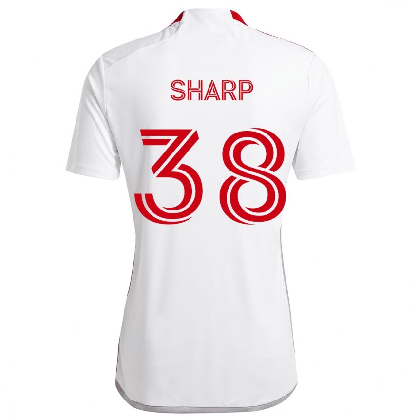 Niño Fútbol Camiseta Charlie Sharp #38 Blanco Rojo 2ª Equipación 2024/25 Argentina