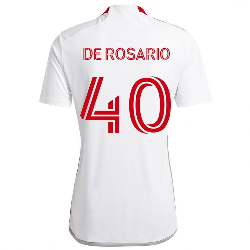 Niño Fútbol Camiseta Adisa De Rosario #40 Blanco Rojo 2ª Equipación 2024/25 Argentina