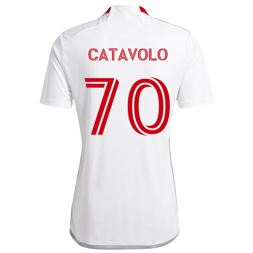 Niño Fútbol Camiseta Matthew Catavolo #70 Blanco Rojo 2ª Equipación 2024/25 Argentina