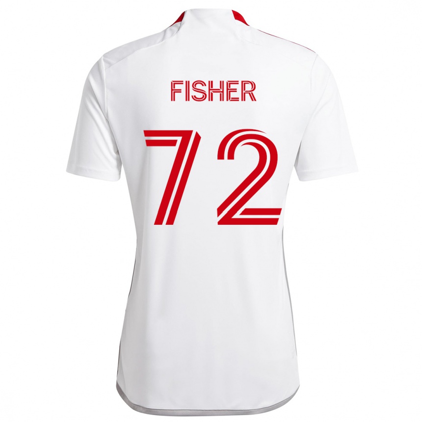 Niño Fútbol Camiseta Mark Fisher #72 Blanco Rojo 2ª Equipación 2024/25 Argentina