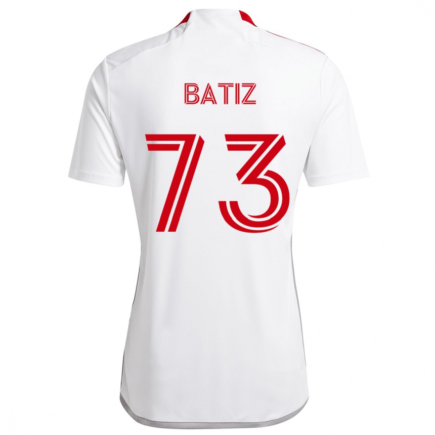 Niño Fútbol Camiseta Jesus Batiz #73 Blanco Rojo 2ª Equipación 2024/25 Argentina