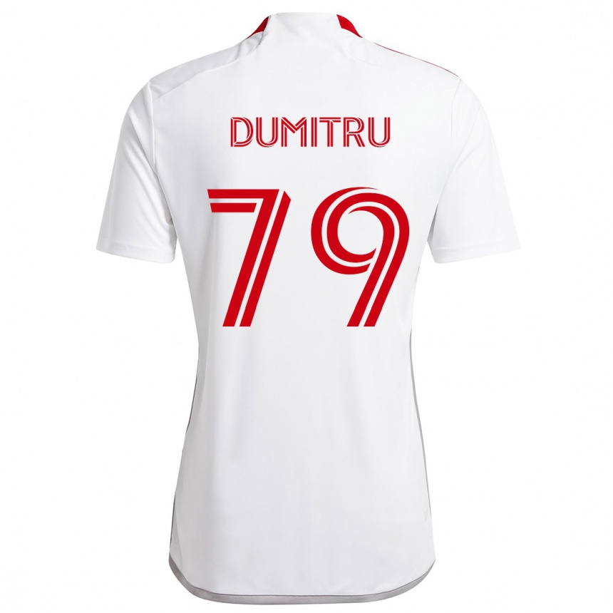 Niño Fútbol Camiseta Andrei Dumitru #79 Blanco Rojo 2ª Equipación 2024/25 Argentina