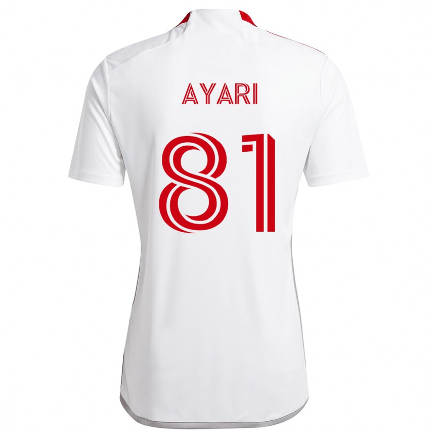 Niño Fútbol Camiseta Hassan Ayari #81 Blanco Rojo 2ª Equipación 2024/25 Argentina