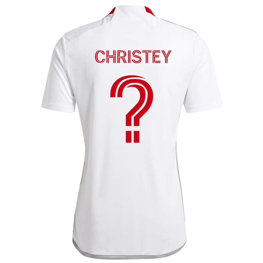 Niño Fútbol Camiseta Quentin Christey #0 Blanco Rojo 2ª Equipación 2024/25 Argentina