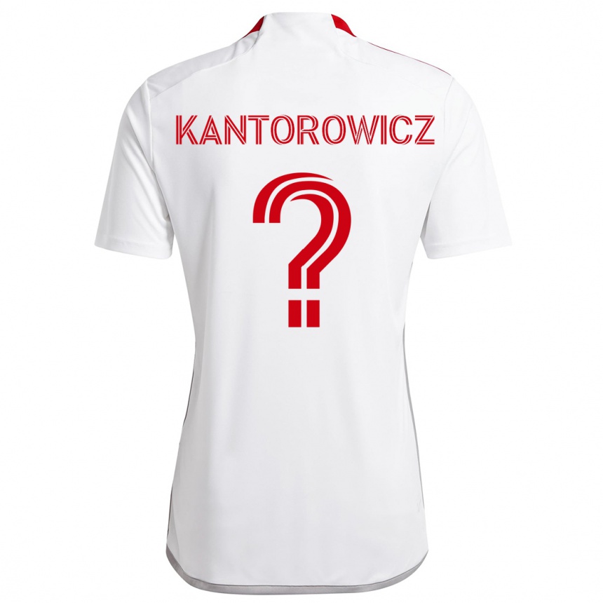 Niño Fútbol Camiseta Dominic Kantorowicz #0 Blanco Rojo 2ª Equipación 2024/25 Argentina