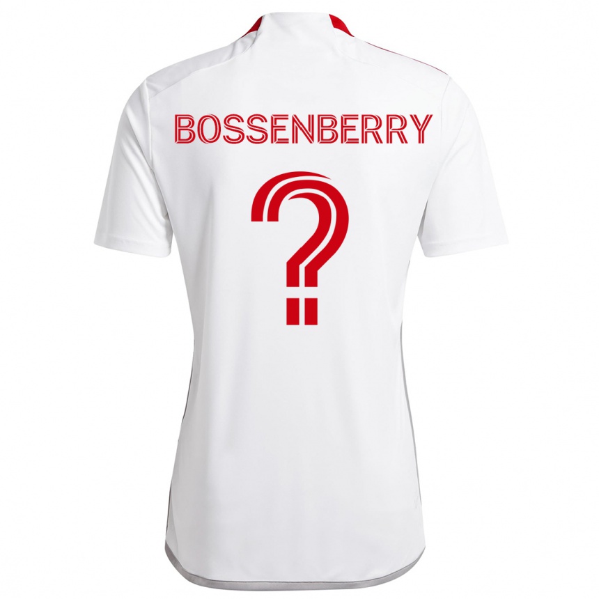 Niño Fútbol Camiseta Antone Bossenberry #0 Blanco Rojo 2ª Equipación 2024/25 Argentina