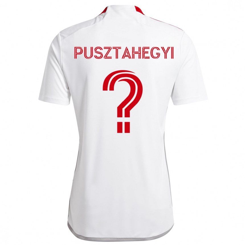 Niño Fútbol Camiseta Tristan Pusztahegyi #0 Blanco Rojo 2ª Equipación 2024/25 Argentina