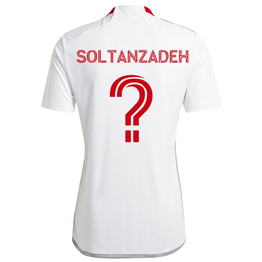 Niño Fútbol Camiseta Shayan Soltanzadeh #0 Blanco Rojo 2ª Equipación 2024/25 Argentina