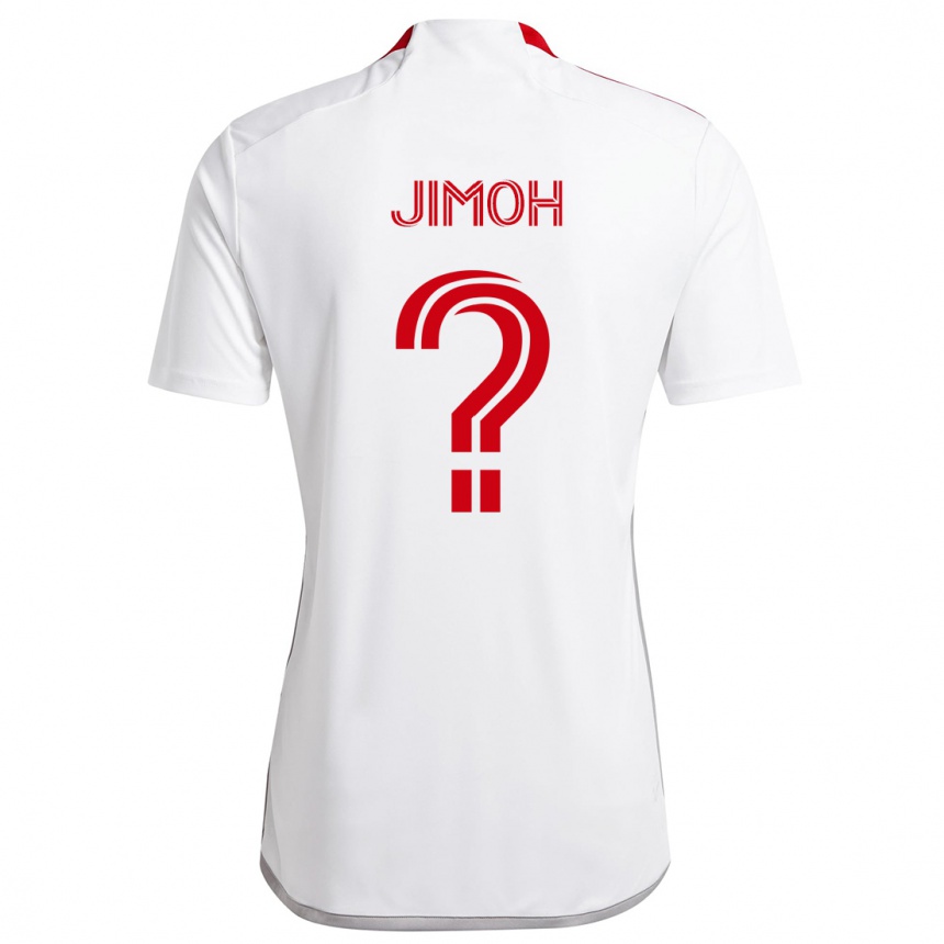 Niño Fútbol Camiseta Shola Jimoh #0 Blanco Rojo 2ª Equipación 2024/25 Argentina