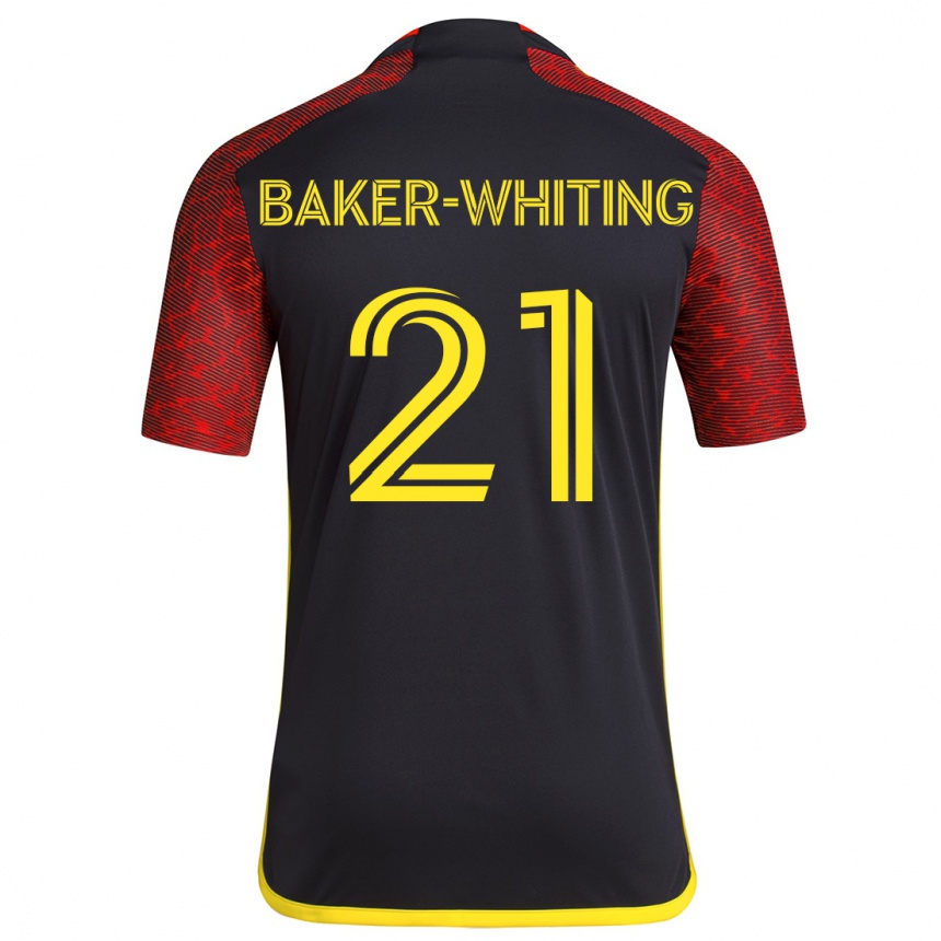 Niño Fútbol Camiseta Reed Baker-Whiting #21 Negro Rojo 2ª Equipación 2024/25 Argentina