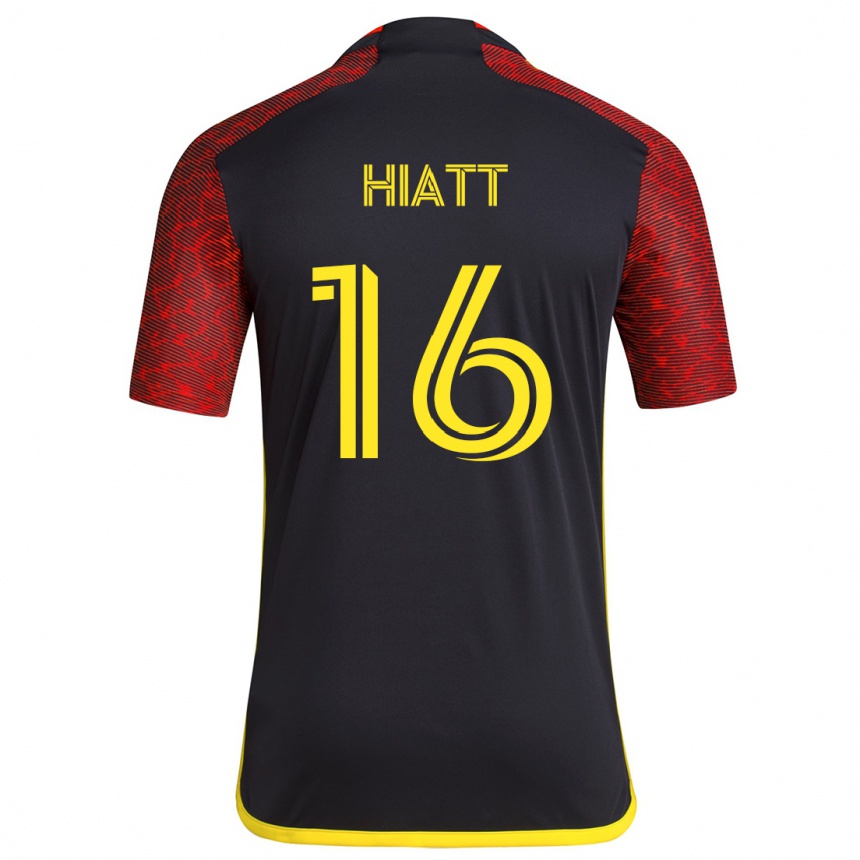 Niño Fútbol Camiseta Samantha Hiatt #16 Negro Rojo 2ª Equipación 2024/25 Argentina