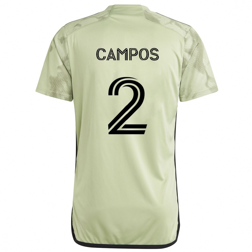 Niño Fútbol Camiseta Omar Campos #2 Verde Claro 2ª Equipación 2024/25 Argentina