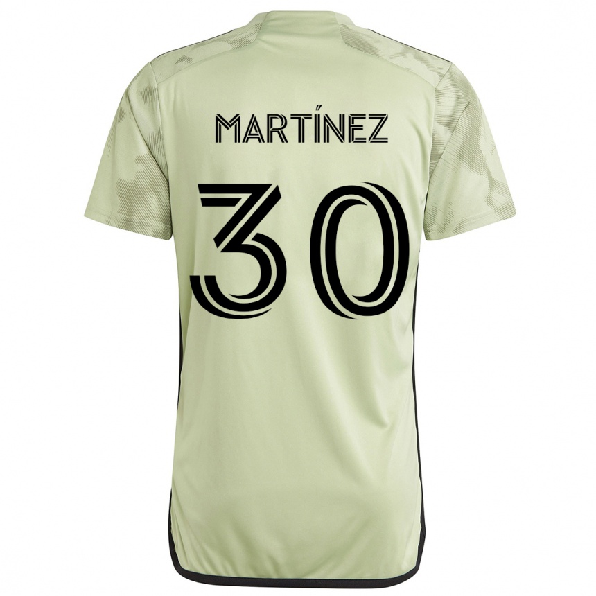 Niño Fútbol Camiseta David Martínez #30 Verde Claro 2ª Equipación 2024/25 Argentina