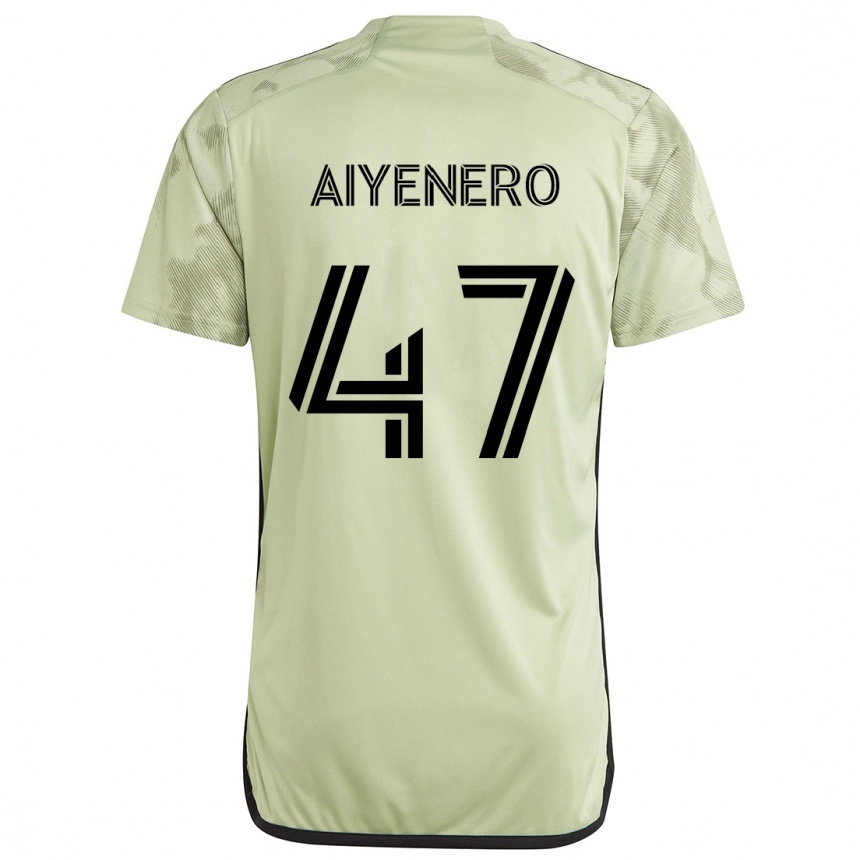 Niño Fútbol Camiseta Marius Aiyenero #47 Verde Claro 2ª Equipación 2024/25 Argentina