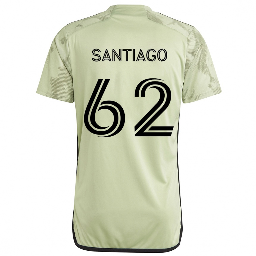 Niño Fútbol Camiseta Joshua Santiago #62 Verde Claro 2ª Equipación 2024/25 Argentina