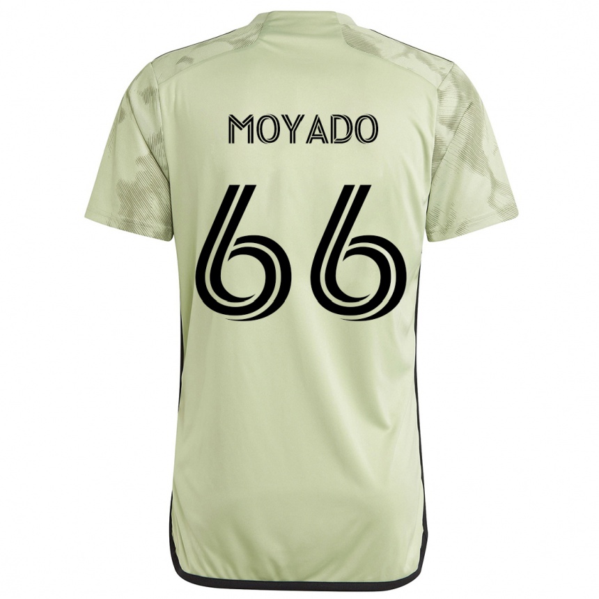 Niño Fútbol Camiseta Bryan Moyado #66 Verde Claro 2ª Equipación 2024/25 Argentina