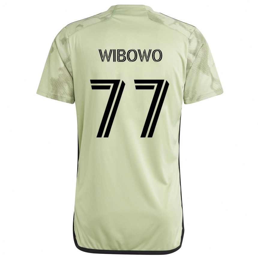 Niño Fútbol Camiseta Adrian Wibowo #77 Verde Claro 2ª Equipación 2024/25 Argentina