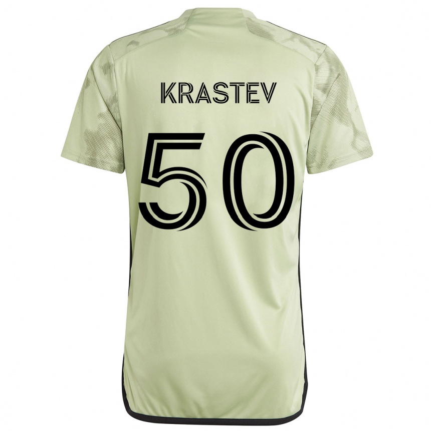 Niño Fútbol Camiseta Filip Krastev #50 Verde Claro 2ª Equipación 2024/25 Argentina