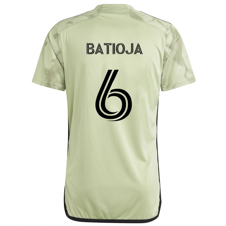 Niño Fútbol Camiseta Jeremy Batioja #6 Verde Claro 2ª Equipación 2024/25 Argentina