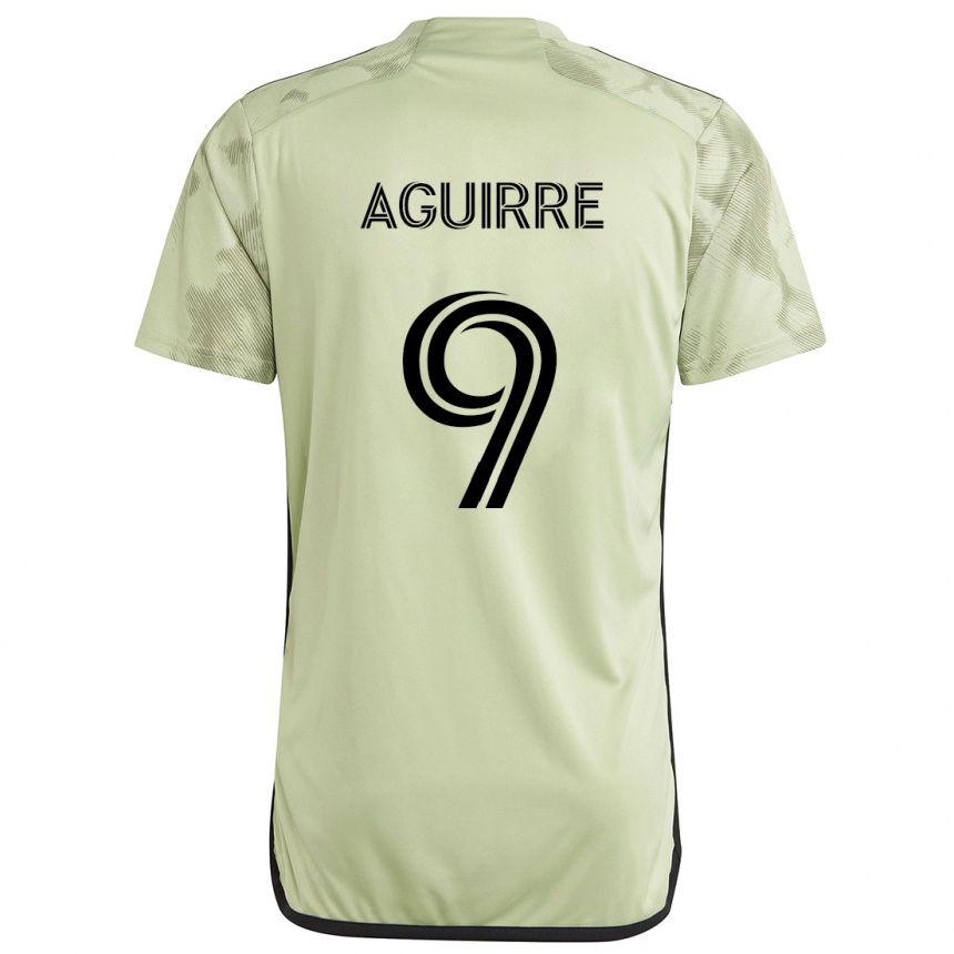 Niño Fútbol Camiseta Dustin Aguirre #9 Verde Claro 2ª Equipación 2024/25 Argentina