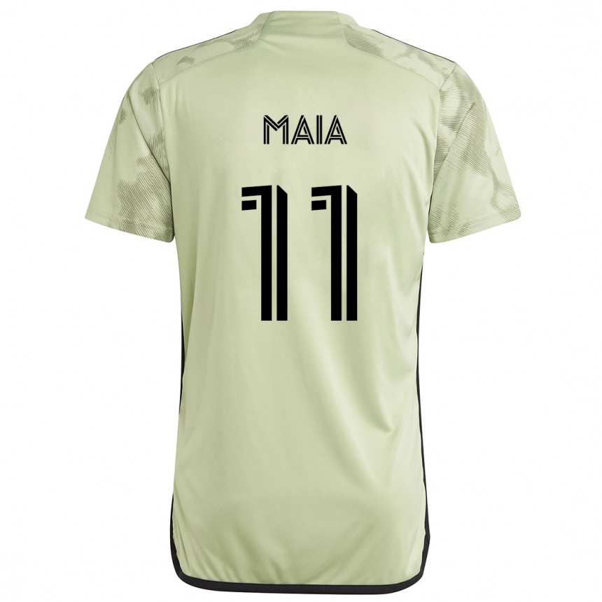 Niño Fútbol Camiseta Matheus Maia #11 Verde Claro 2ª Equipación 2024/25 Argentina