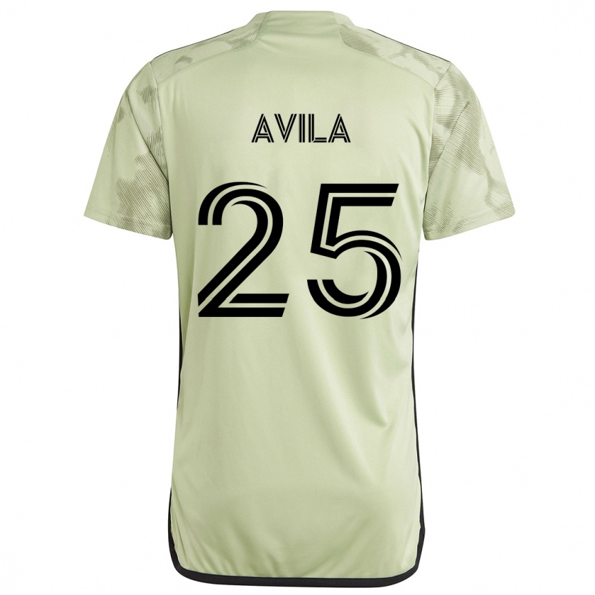 Niño Fútbol Camiseta Armando Avila #25 Verde Claro 2ª Equipación 2024/25 Argentina