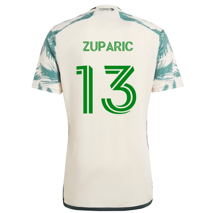 Niño Fútbol Camiseta Dario Zuparic #13 Beige Marrón 2ª Equipación 2024/25 Argentina