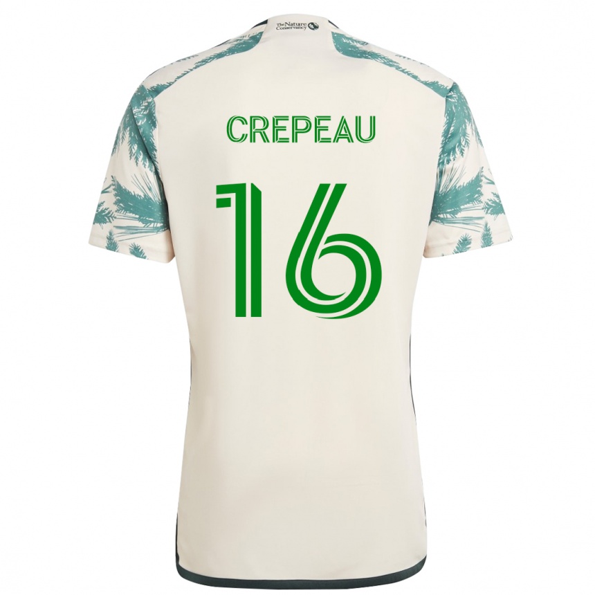 Niño Fútbol Camiseta Maxime Crépeau #16 Beige Marrón 2ª Equipación 2024/25 Argentina