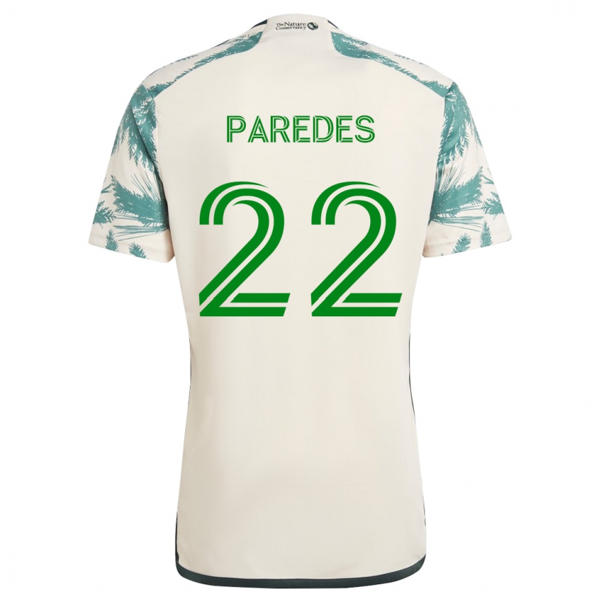 Niño Fútbol Camiseta Cristhian Paredes #22 Beige Marrón 2ª Equipación 2024/25 Argentina