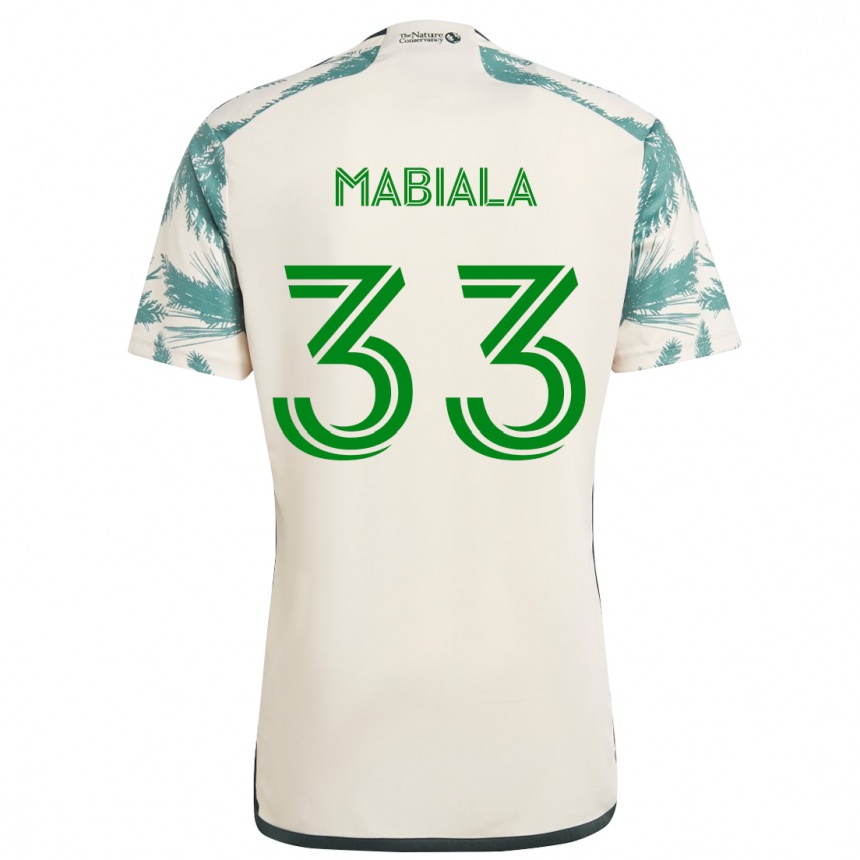 Niño Fútbol Camiseta Larrys Mabiala #33 Beige Marrón 2ª Equipación 2024/25 Argentina