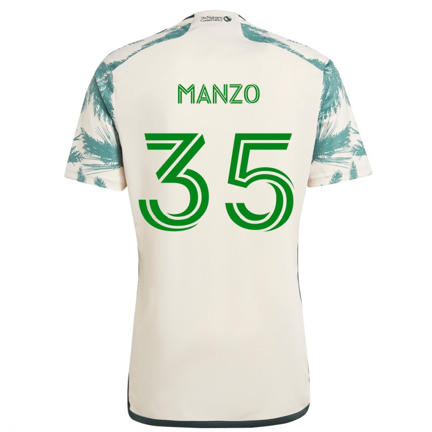 Niño Fútbol Camiseta Alexis Manzo #35 Beige Marrón 2ª Equipación 2024/25 Argentina