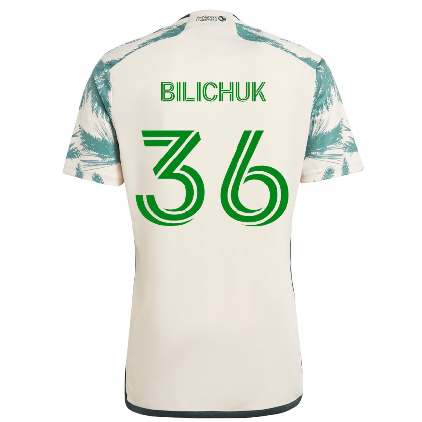 Niño Fútbol Camiseta Ryan Bilichuk #36 Beige Marrón 2ª Equipación 2024/25 Argentina